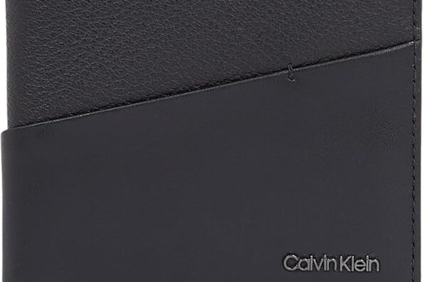 🆕 Calvin Klein Diagonal dubbelvikt 6CC W/sedelplånböcker, Ck Black, OS, Ck