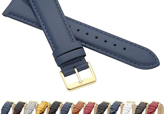 🆕 MARCHEL slätt läder, äkta läder, LLB, spänne i guld, läderarmband