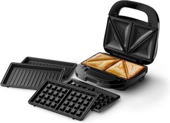 ⚡ Black Friday Week ⚡ (09:45 – Philips 5000 Series Sandwich Maker – 3 Plates for Paninis, Sandwiches and Waffles. Non-Stick Grill Plates. Cut-and-Seal. 750W Power. Black (HD2350/80) -42% kr349.99 )