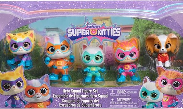 Just Play Disney Junior SuperKitties hjälteteam, 5-delat figurset